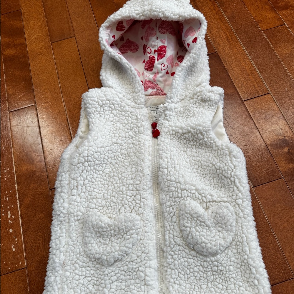 Max Studio Kids White  Sherpa Vest